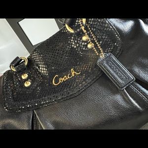 Black Coach Satchel and Wallet